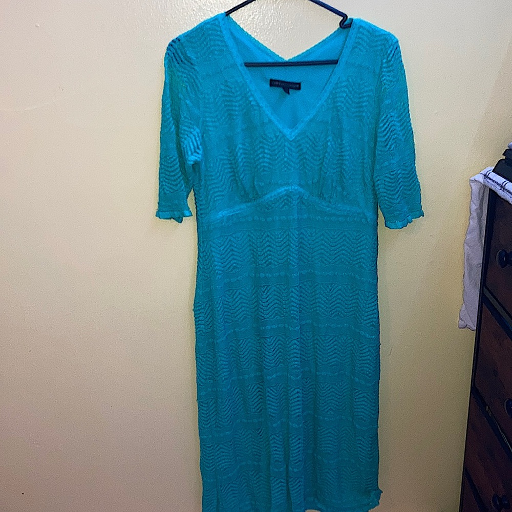 Church dress is a mint color and it’s really cute